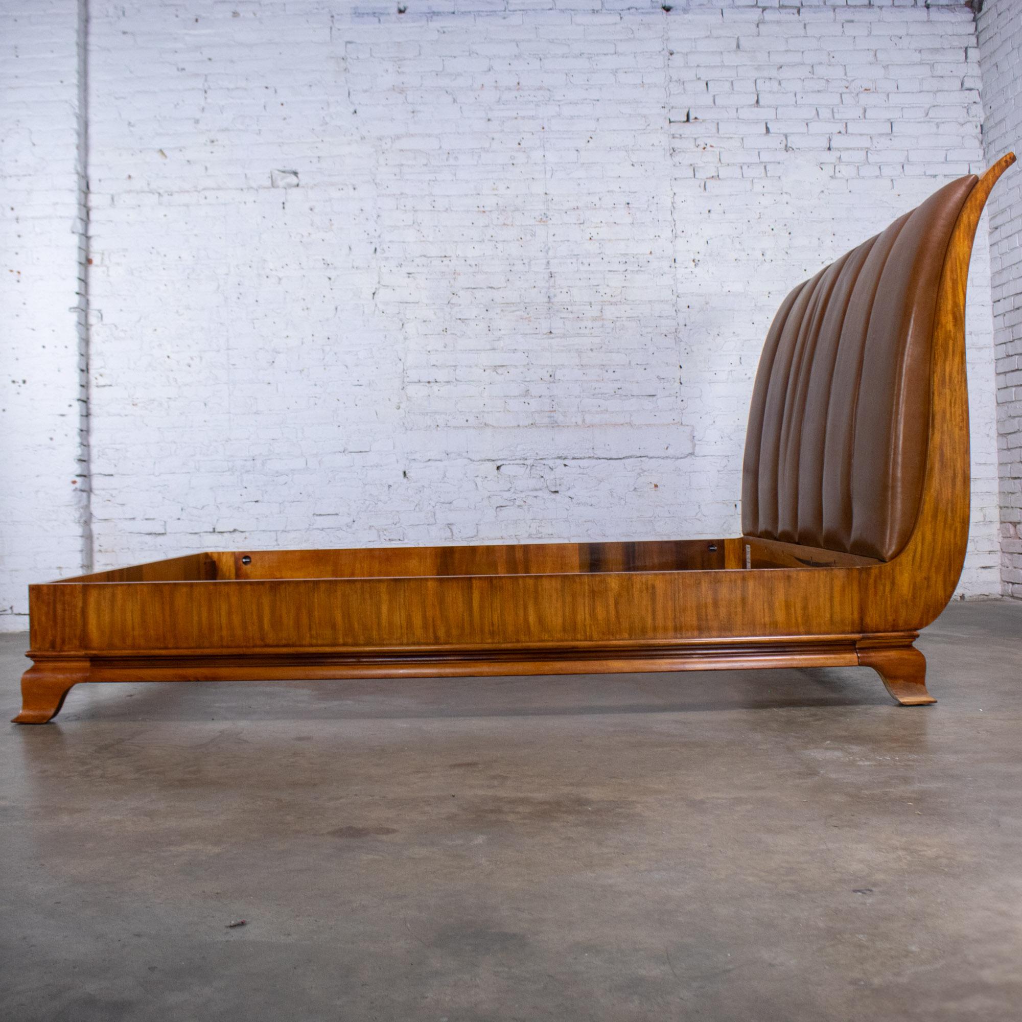 Arbus King Sleigh Bed w/Leather Upholstered Headboard 6000 Series by Henredon im Angebot 5