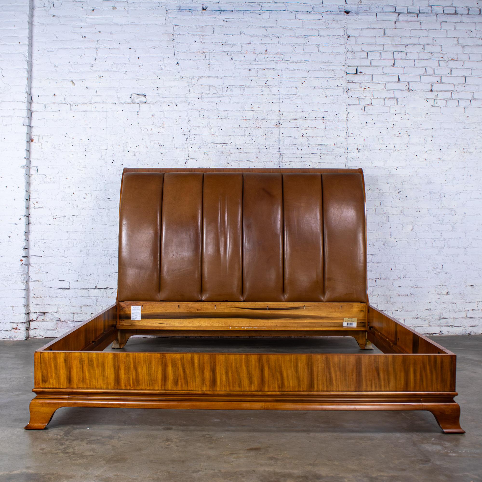 Arbus King Sleigh Bed w/Leather Upholstered Headboard 6000 Series by Henredon im Angebot 8