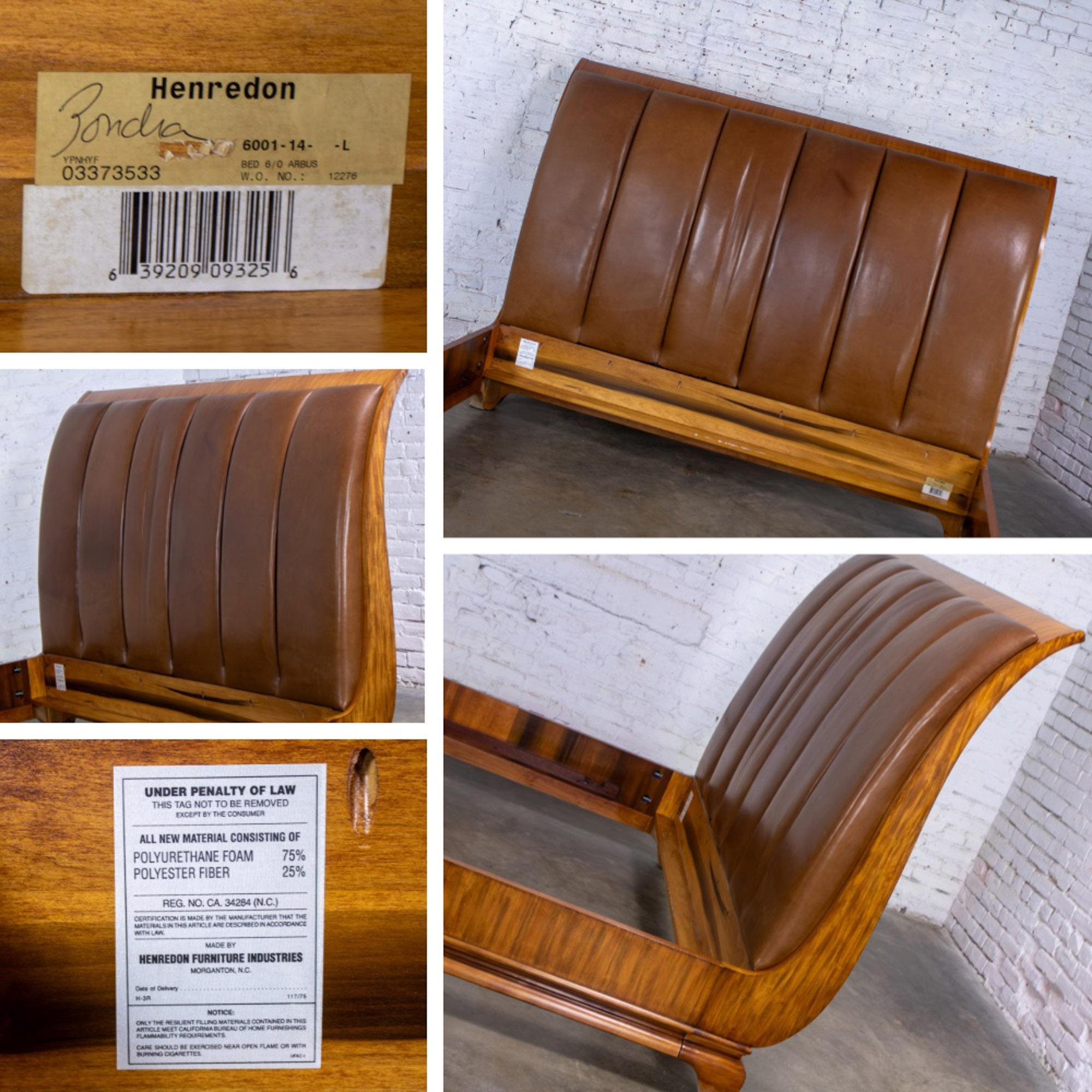 Arbus King Sleigh Bed w/Leather Upholstered Headboard 6000 Series by Henredon im Angebot 11