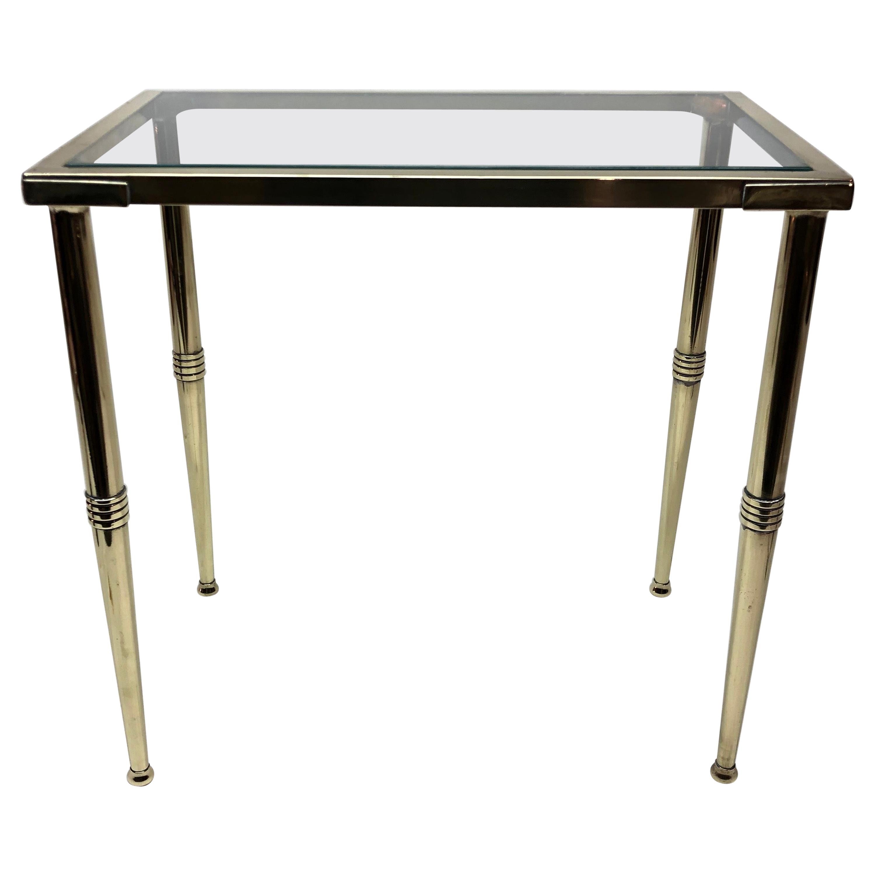 Arbus Style Brass and Glass Table