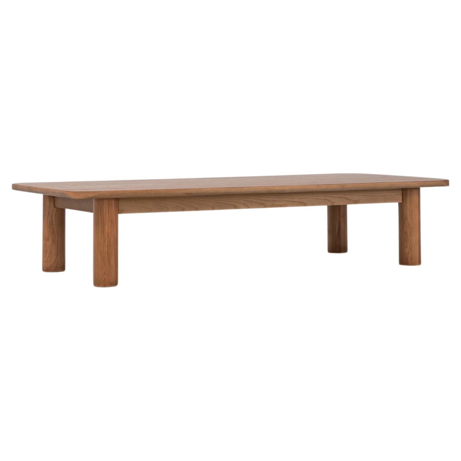 Table basse Arc 72" par Sun at Six, table basse de Sienne en bois de frêne blanc FSC en vente