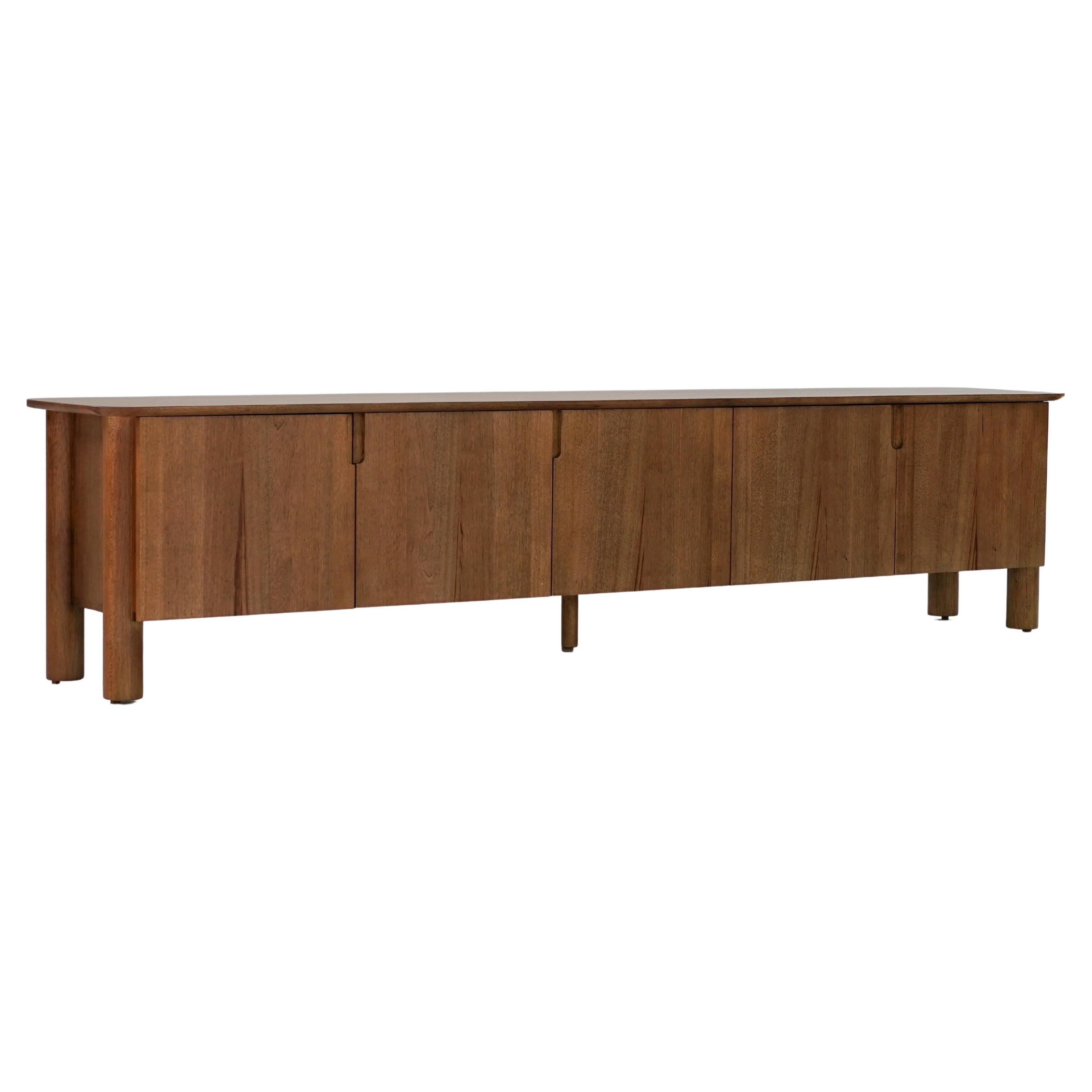 Arc 96" Media Cabinet in Makata Wood (Limited Release) For Sale