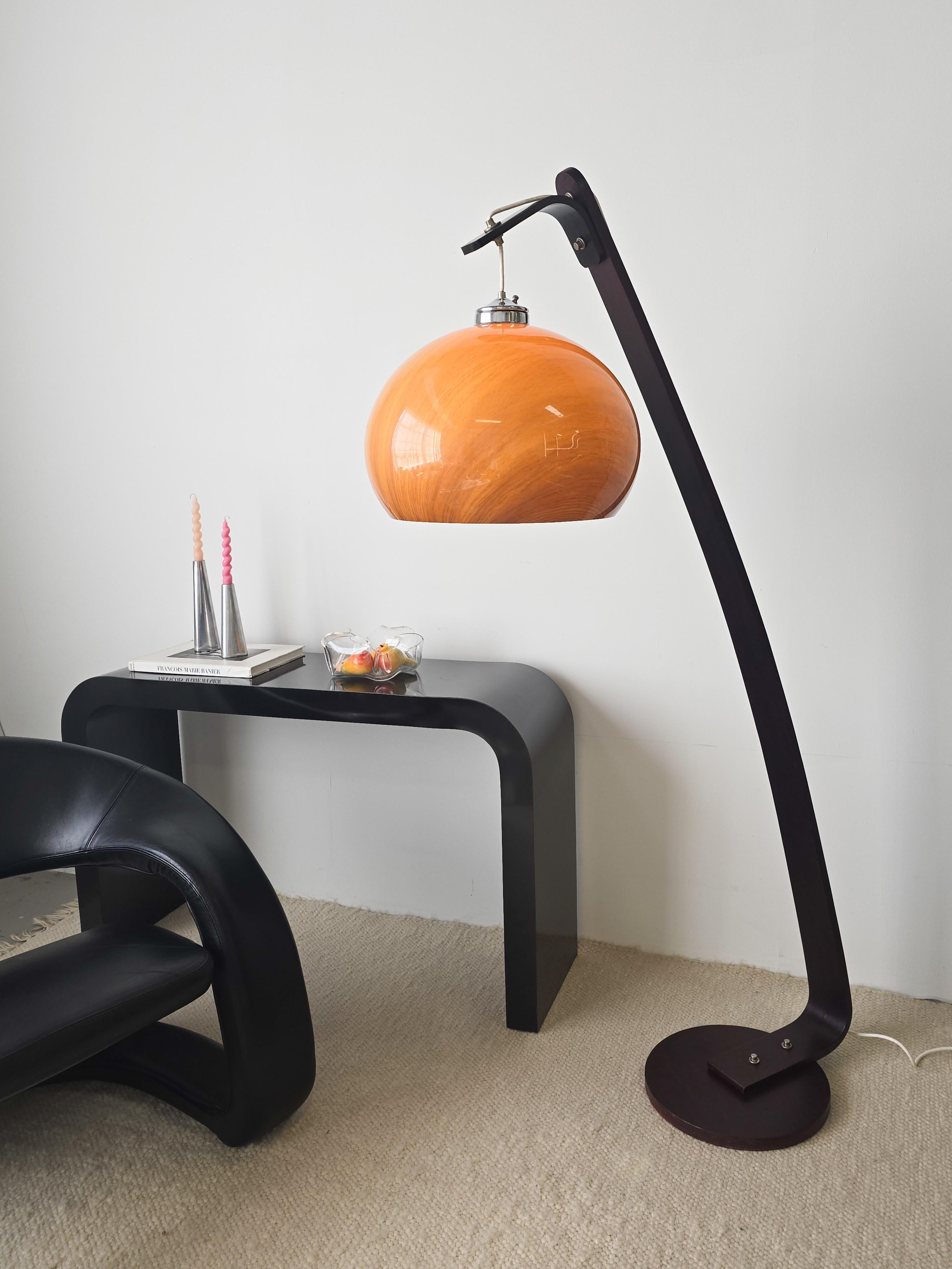 Other Arc Acrylic and Wood Floor Lamp