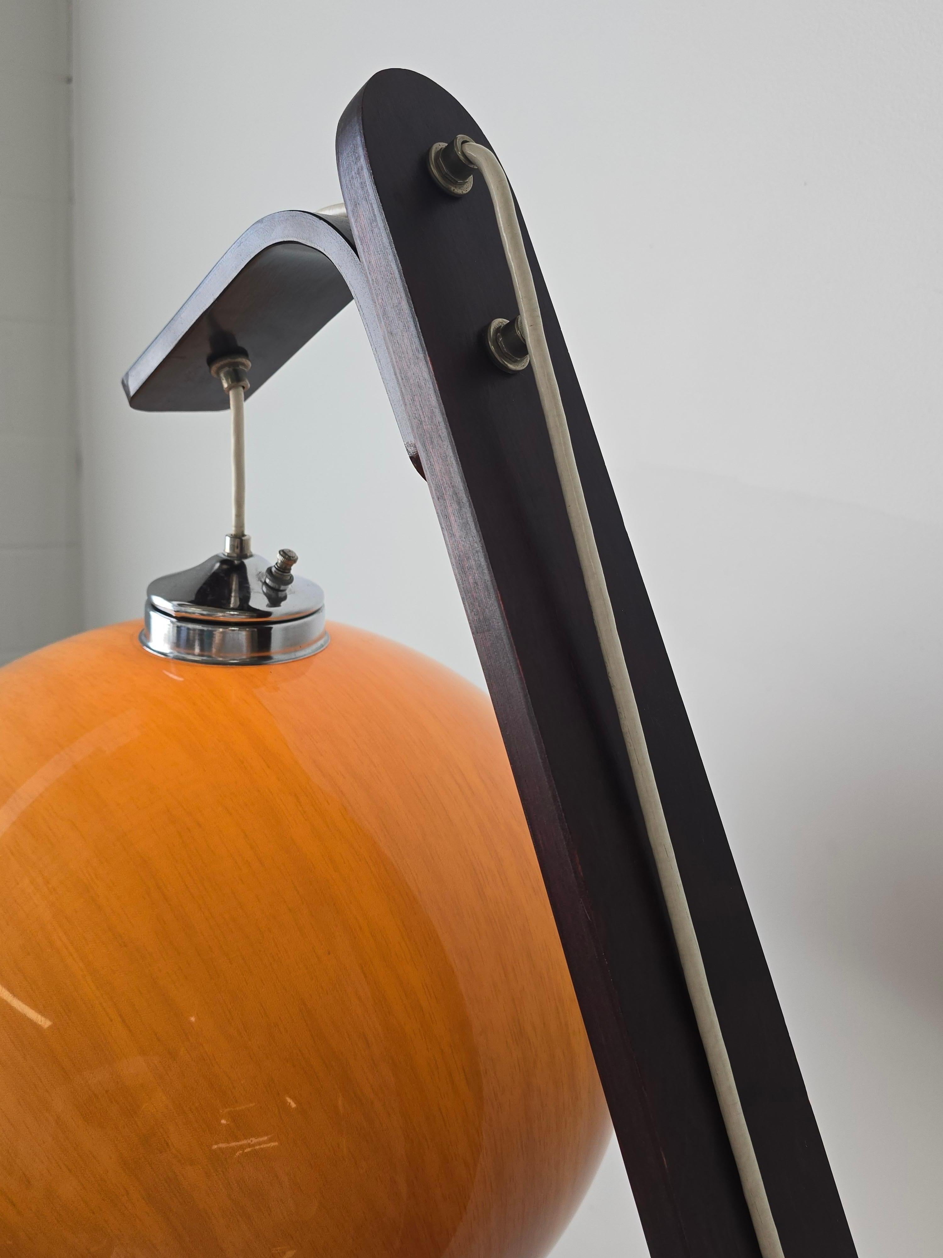 Arc Acrylic and Wood Floor Lamp 1