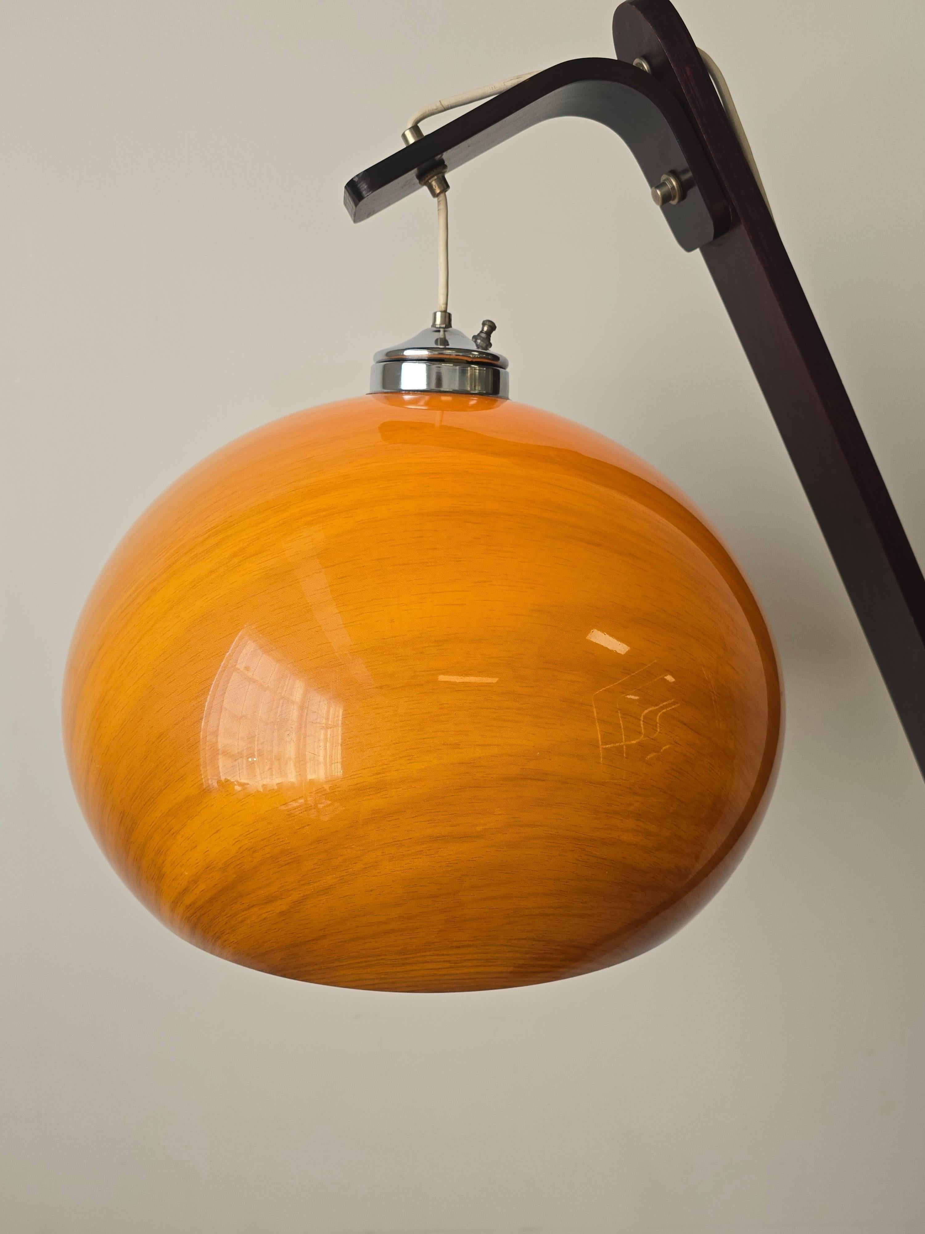 Arc Acrylic and Wood Floor Lamp 2