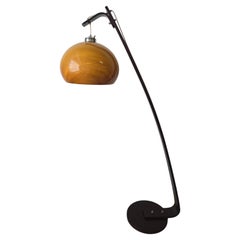 Arc Acrylic and Wood Floor Lamp