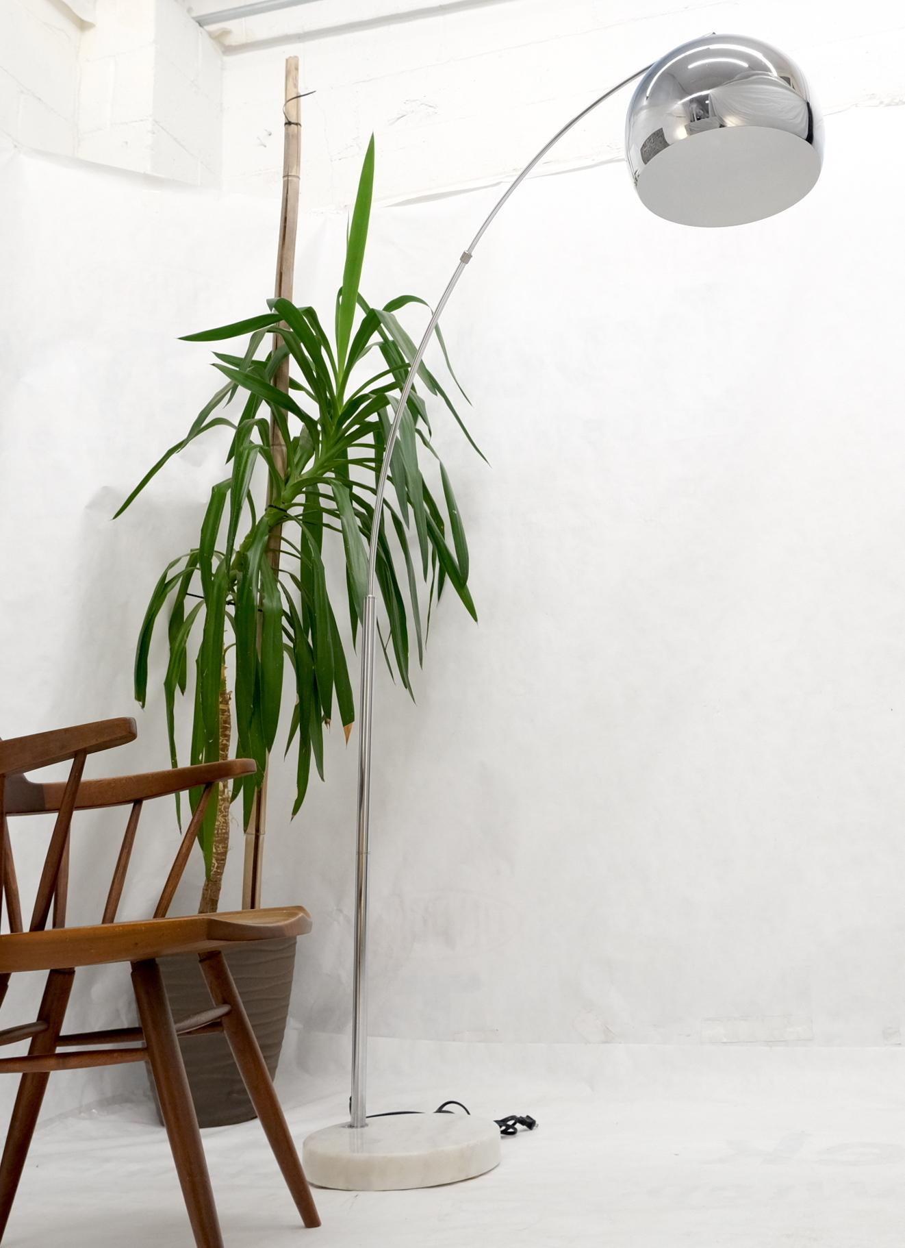 Arc Arco Round Marble Base Adjustable Floor Lamp at 1stDibs | arco ...