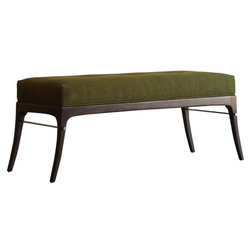 Sculptural ICO Bench Series 72 in Dark Walnut For Sale at 1stDibs