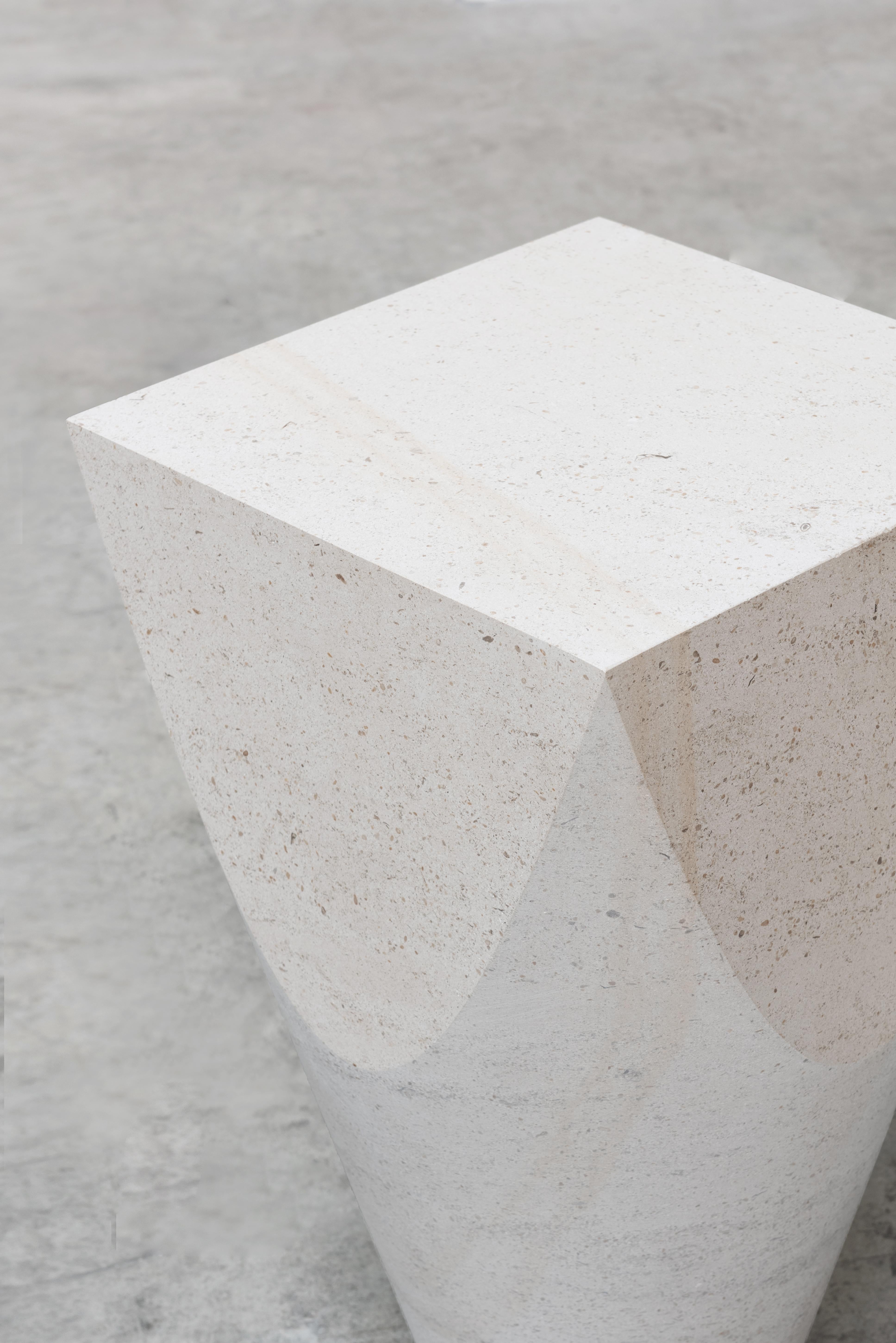 French Arch Buffon Marble Side Table by Frédéric Saulou