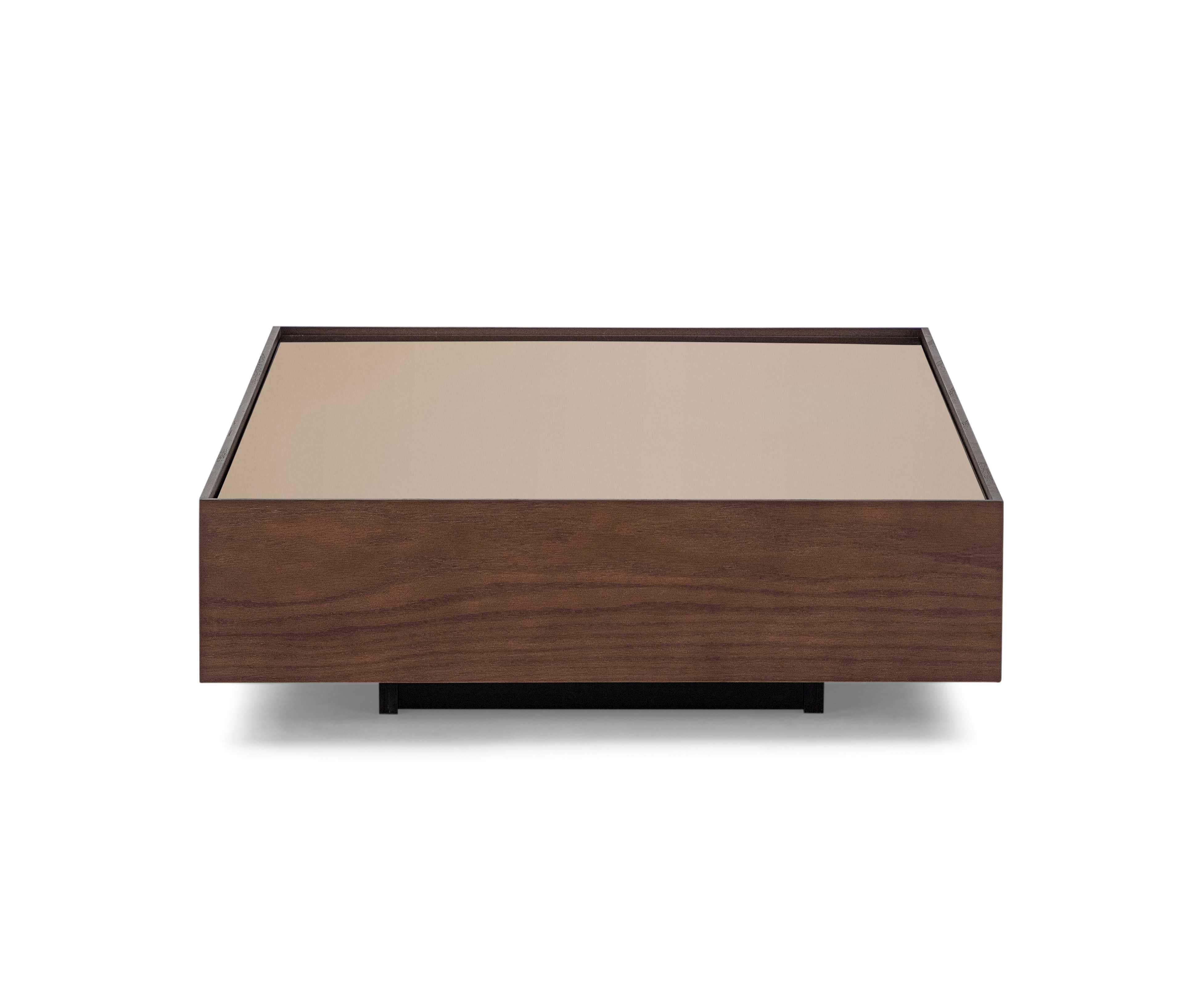 Couchtisch mit 47-Zoll-Platte aus Bronze und Rahmen aus Imbuia-Eiche, Arc-Kollektion (Brasilianisch) im Angebot