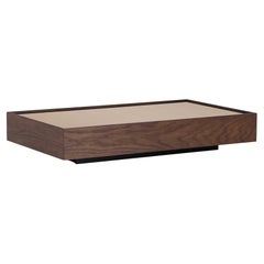 Couchtisch mit 47-Zoll-Platte aus Bronze und Rahmen aus Imbuia-Eiche, Arc-Kollektion