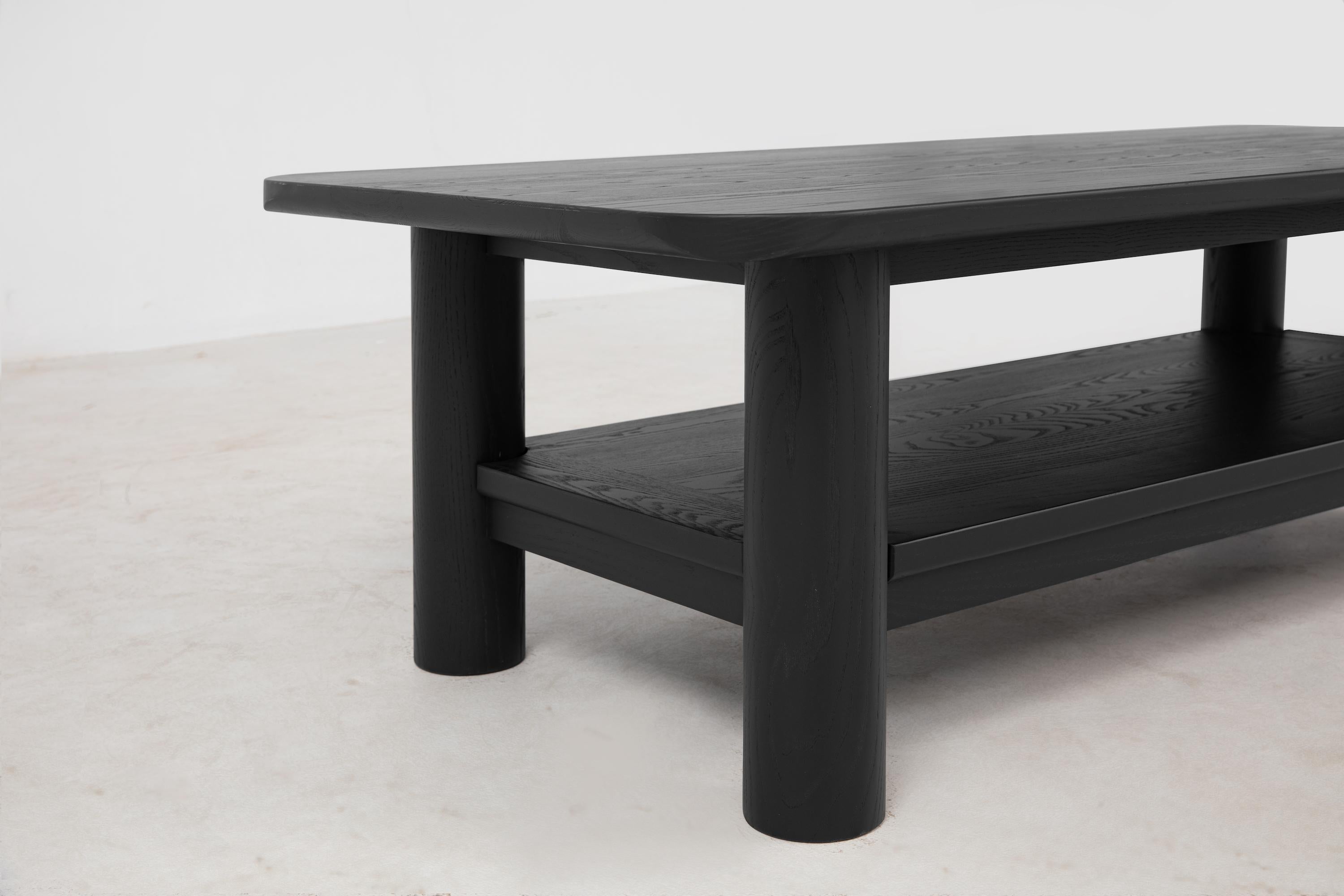 Arc Coffee Table with Shelf (48