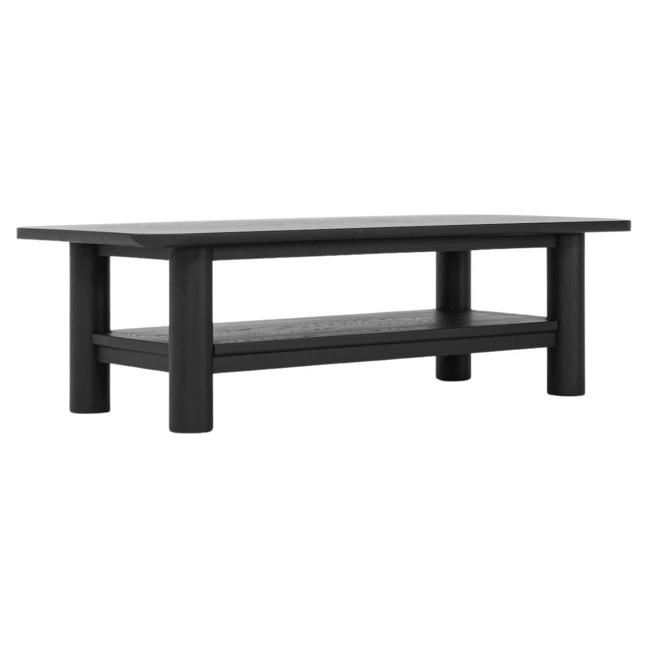 Arc Coffee Table with Shelf (48", 60", 72", 80") For Sale