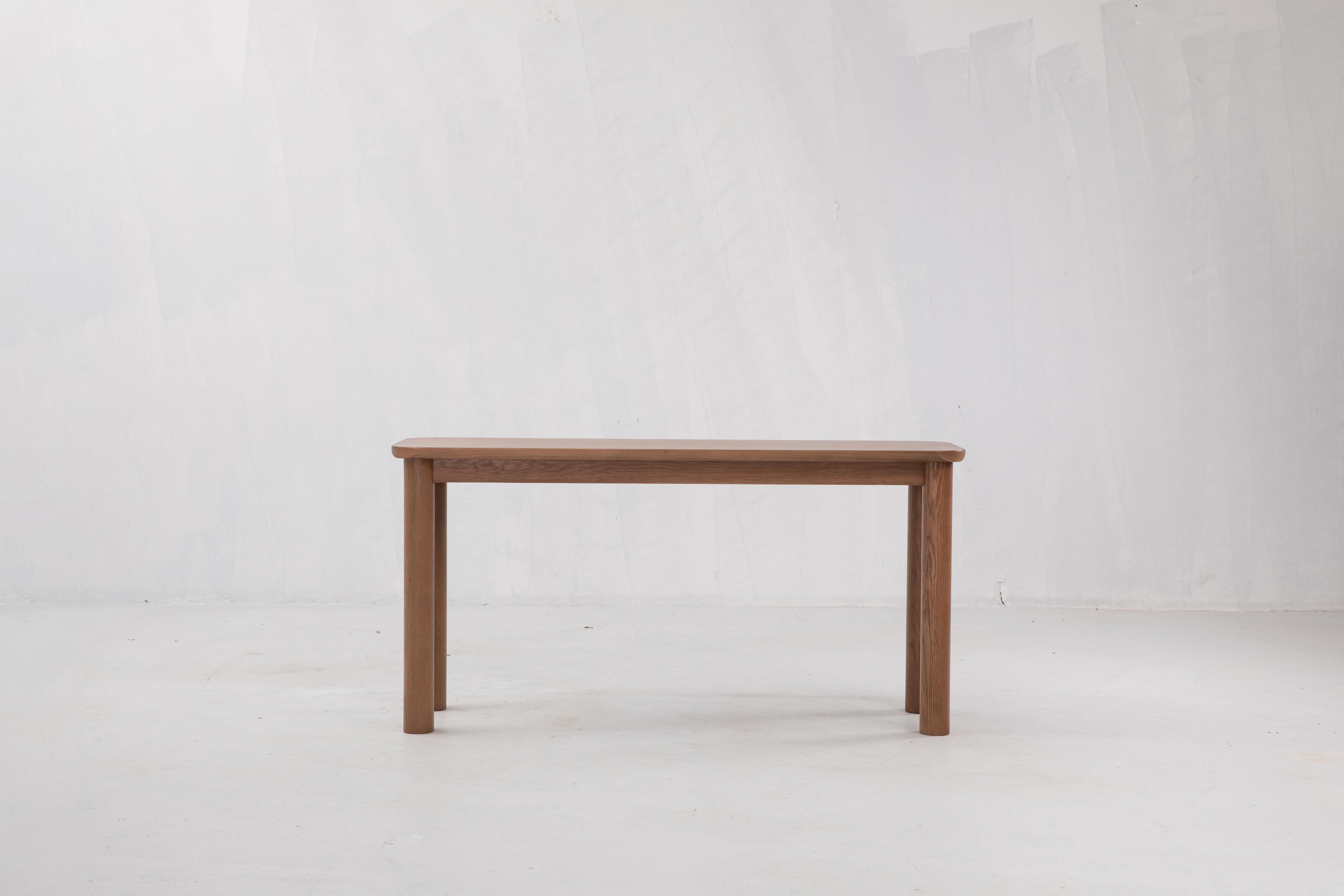 Minimaliste Table console Arc, table console minimaliste Sienne en bois en vente
