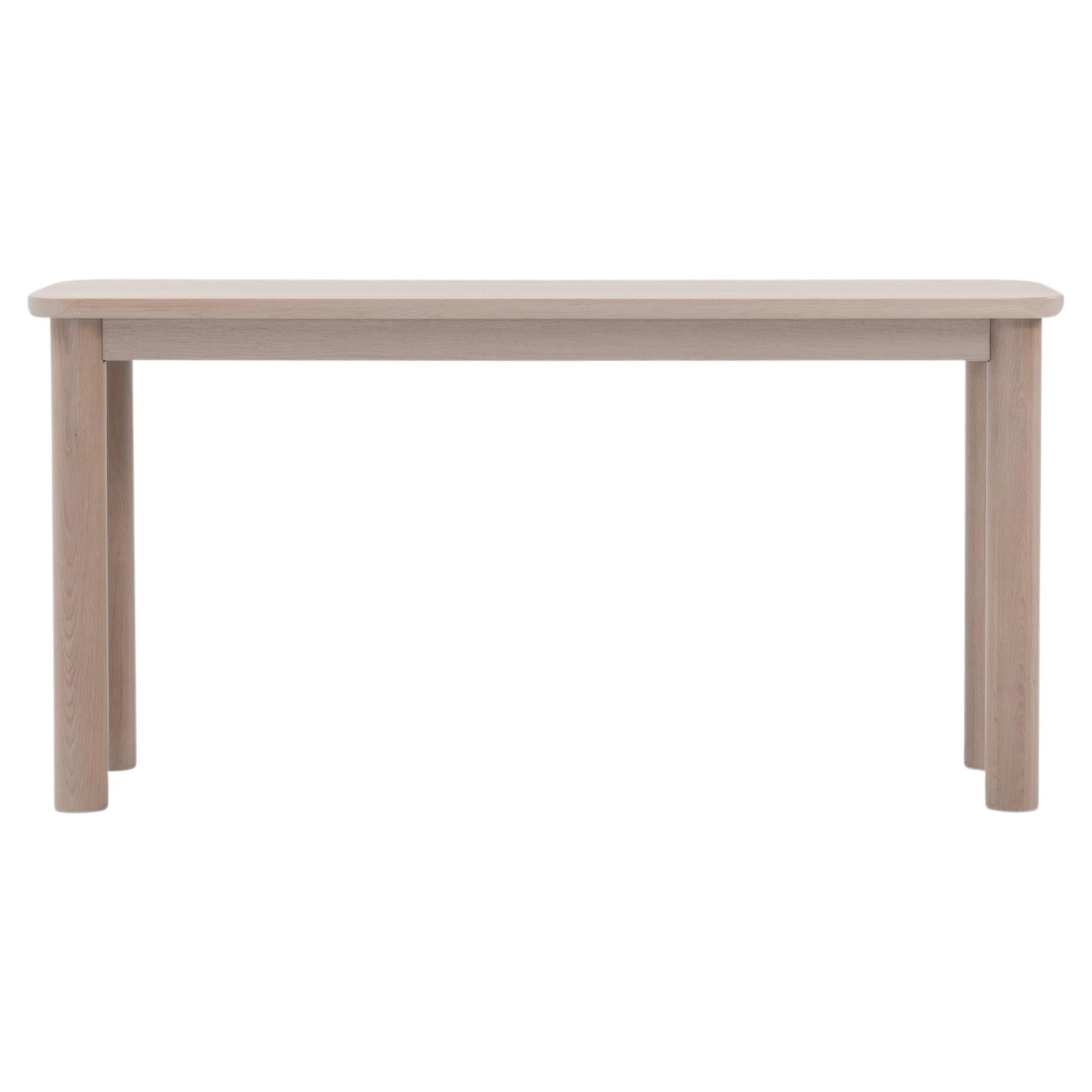 Arc Console Table, Minimalist Nude Console Table in Wood
