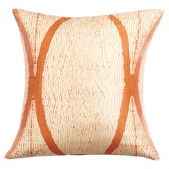 Arc Coral Hand Crafted Shibori Print Silk Pillow