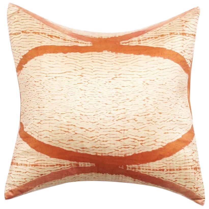 Arc Coral Shibori Silk Pillow