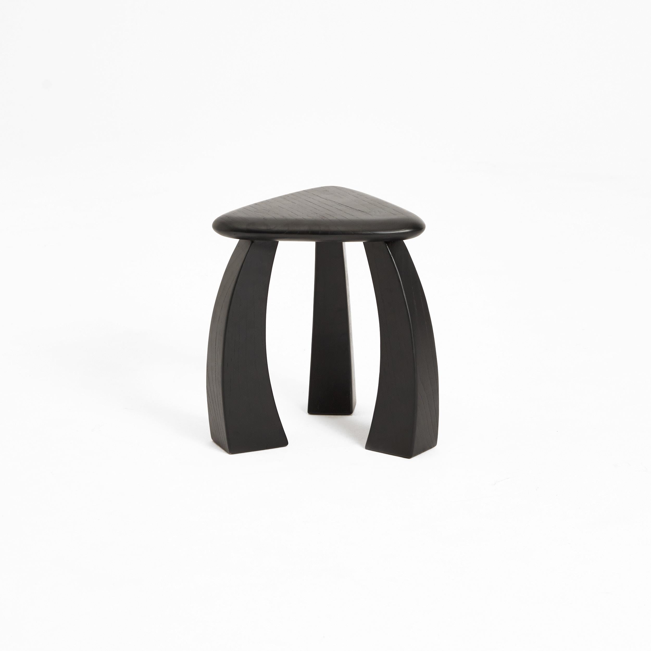 Arc de Stool 37 in Black Chestnut by Project 213A In New Condition For Sale In Geneve, CH