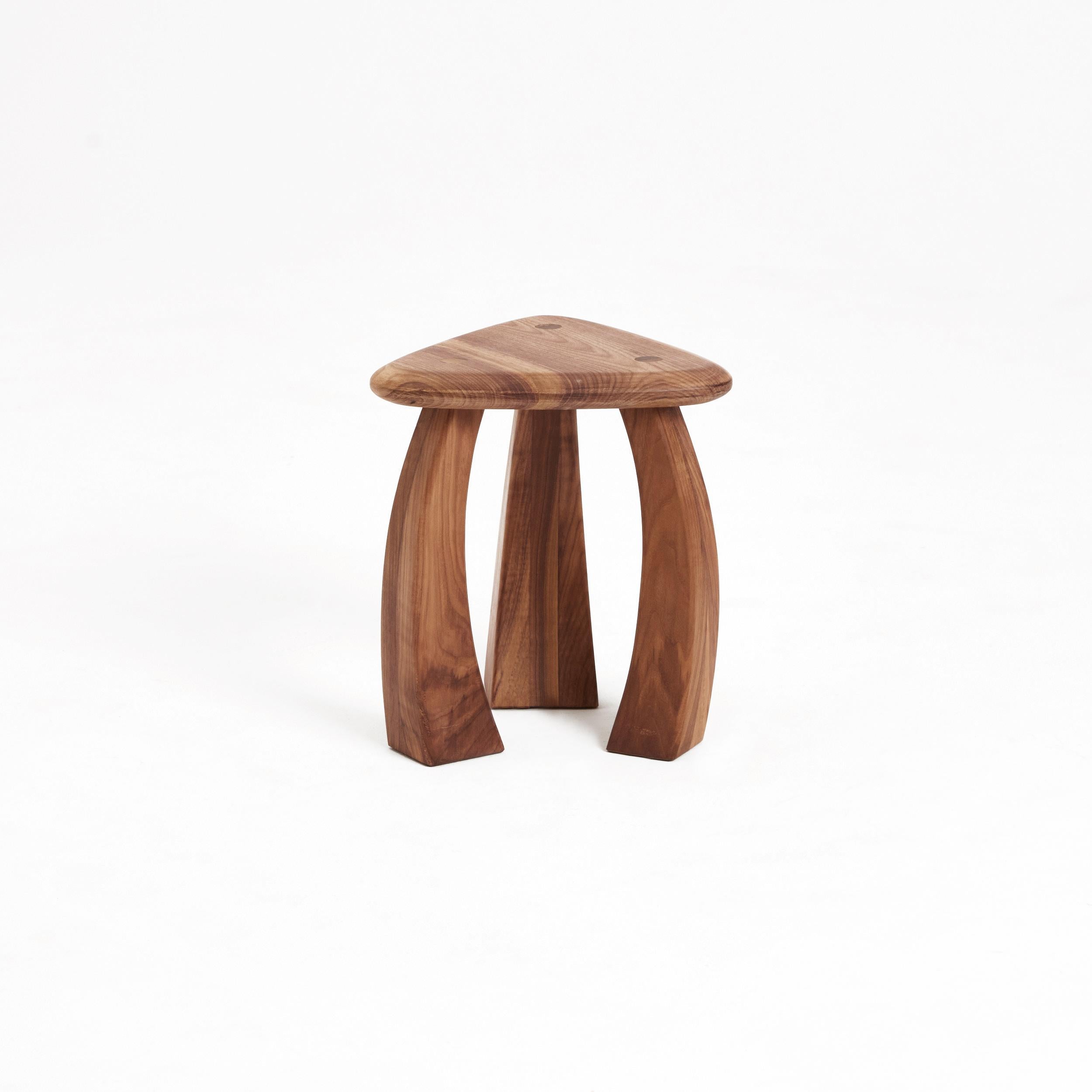 Post-Modern Arc de Stool 37 in Natural Walnut by Project 213A For Sale