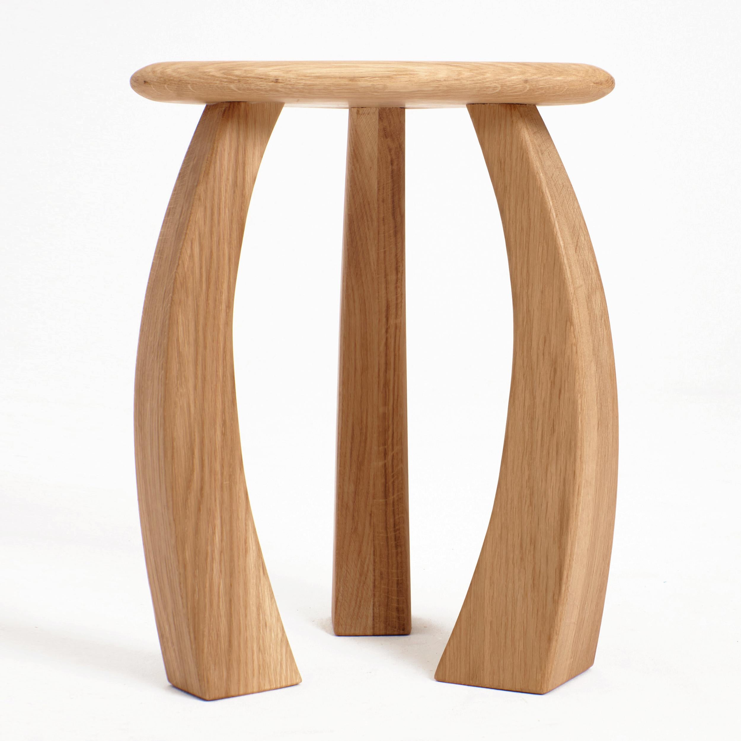 Arc De Stool 52 in Oak by Project 213A In New Condition For Sale In Geneve, CH