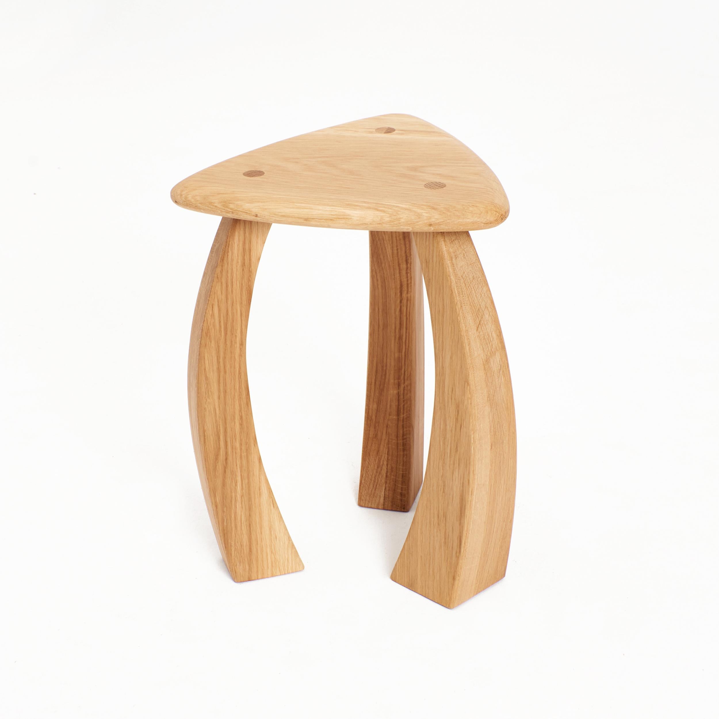 Contemporary Arc De Stool 52 in Oak by Project 213A For Sale