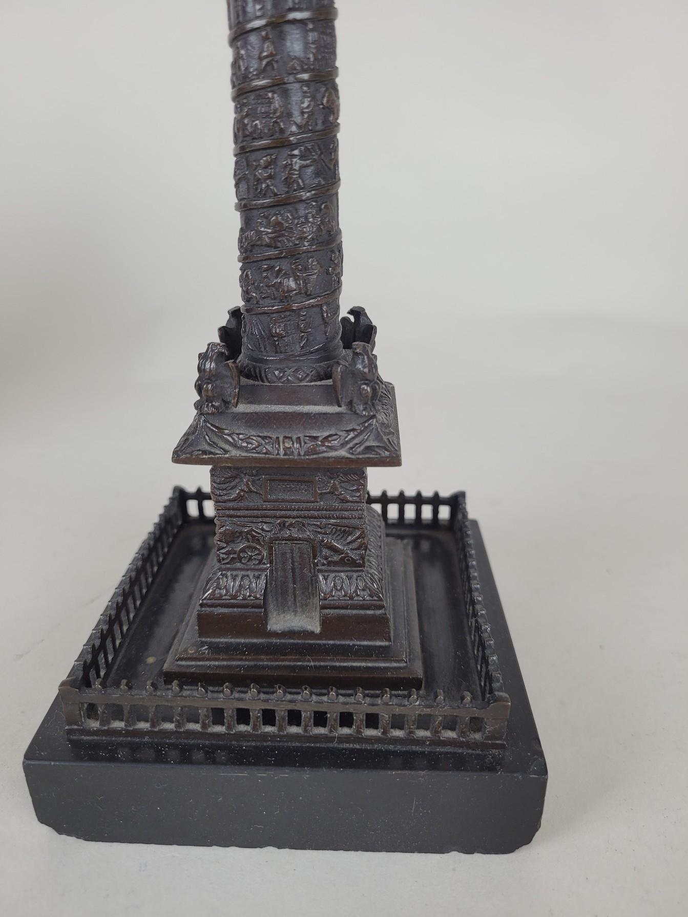 Arc De Triomphe And Vendôme Column, Bronze, 19th Century For Sale 10