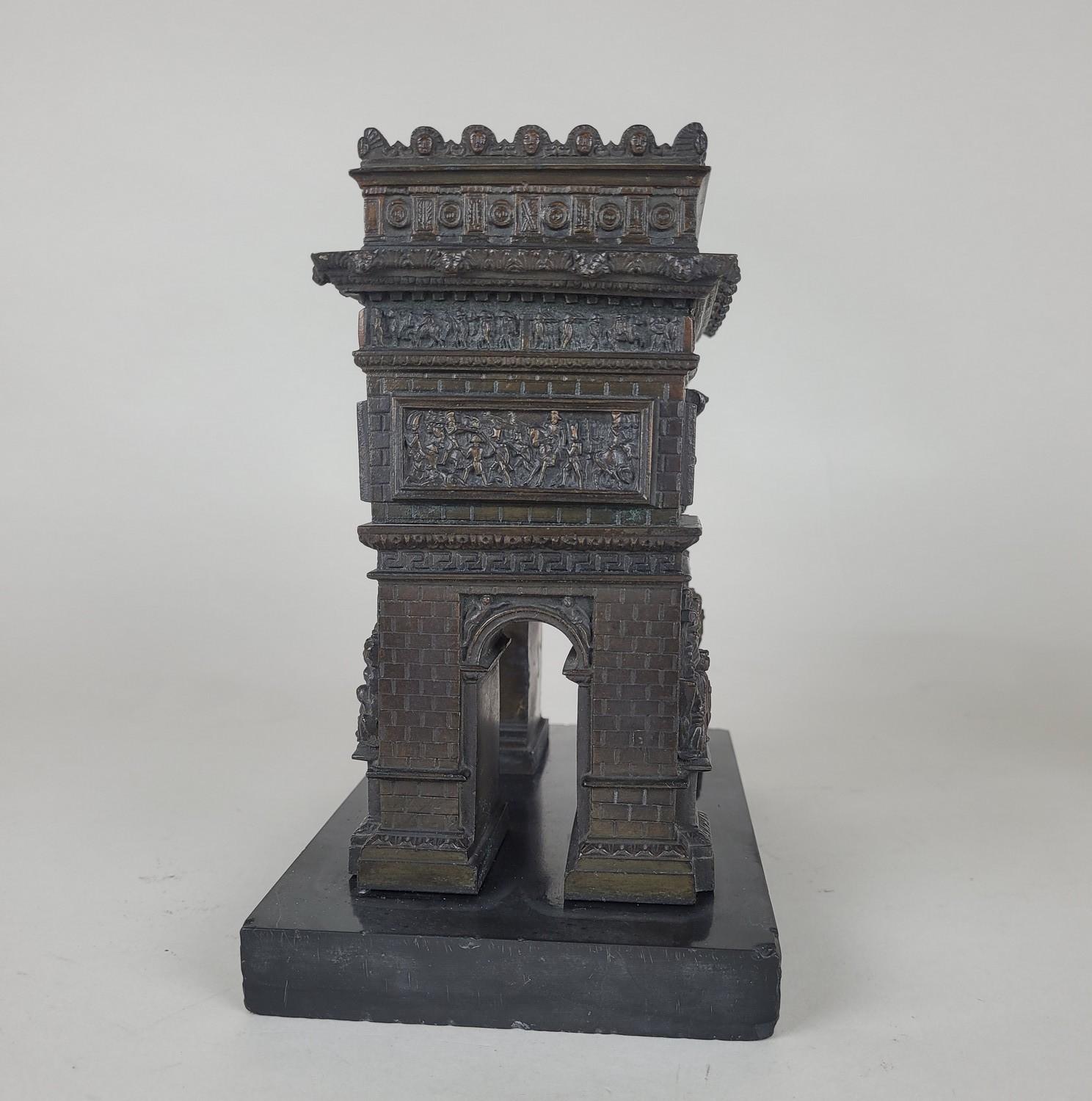 Empire Arc De Triomphe And Vendôme Column, Bronze, 19th Century For Sale