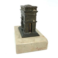 Arc de Triomphe Paris Souvenir Building Paper Weight Marble Base