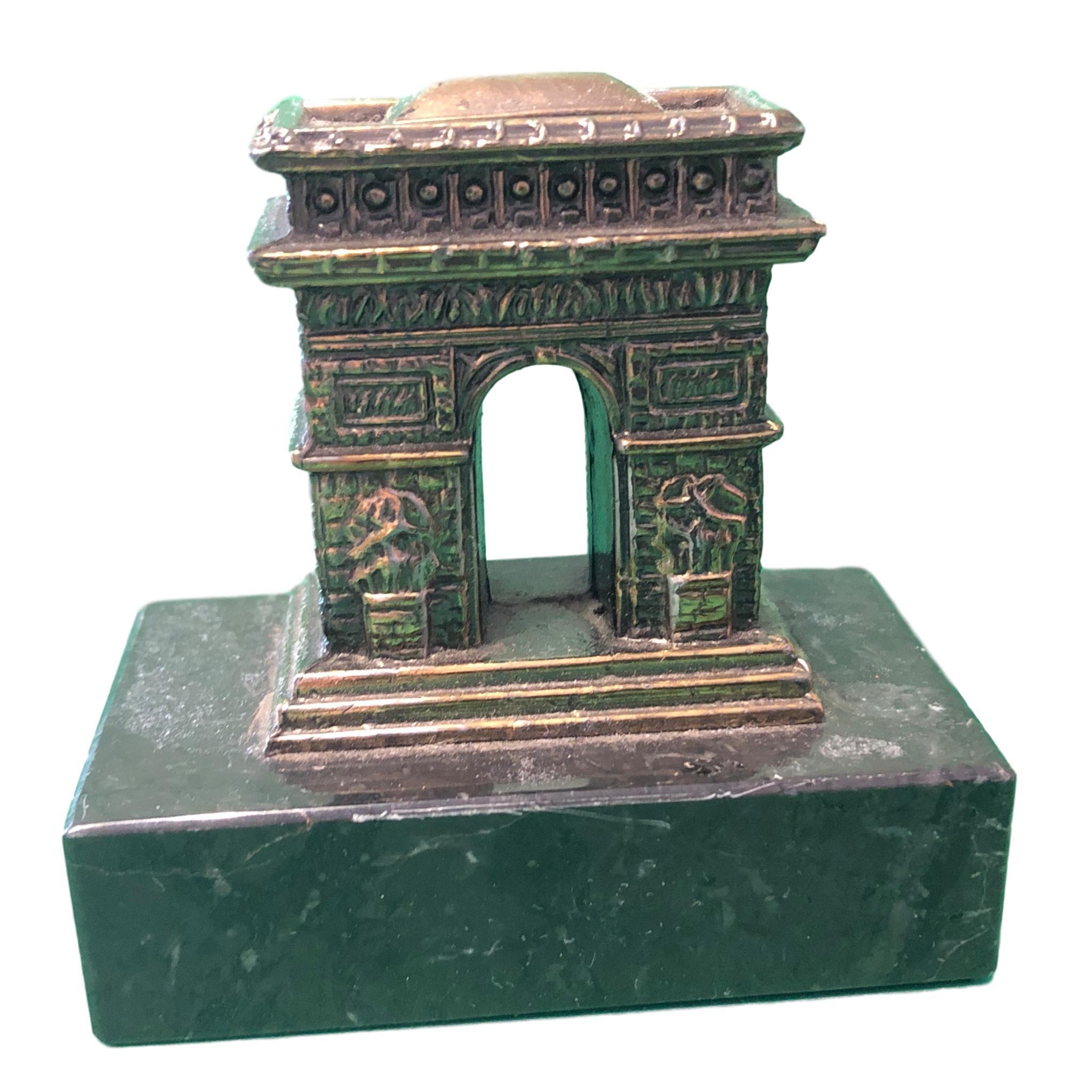 Architecture Metal Model Paris Arc de Triomphe Building Replica Travel Souvenirs 