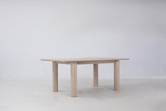 Arc Dining Table, Minimalist Dining Table in White Ash Wood (76", 98", 120", 142