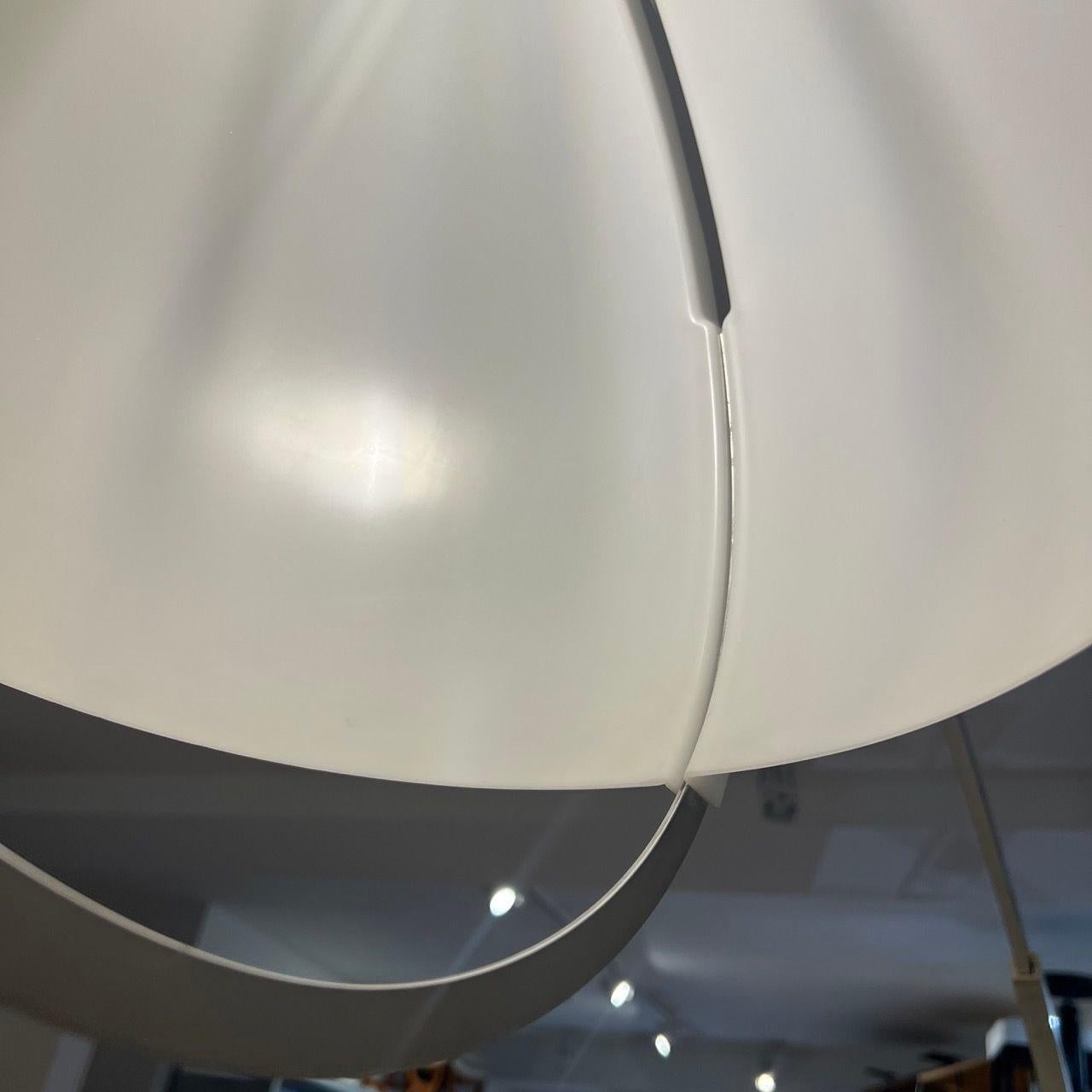 Arc Floor Lamp by Guzzini, Aluminum, Travertine, Italy circa 1970 For Sale 9