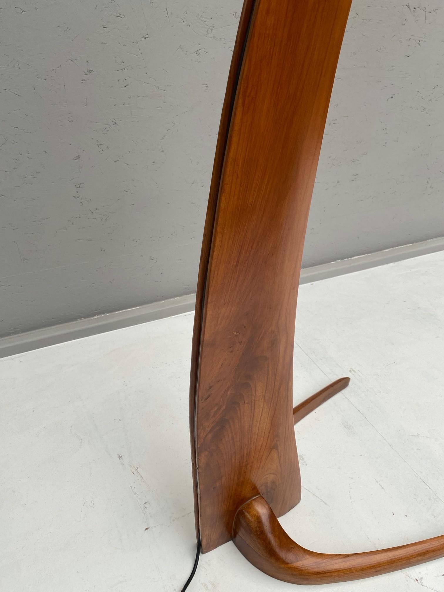 arc wood floor lamp