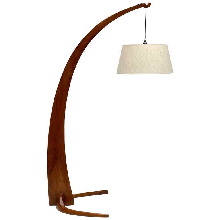 Arc Floor Lamp in Style of J.T. Kalmar at 1stDibs