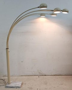 Arc Floor Lamp Italian 1970s 5 Light