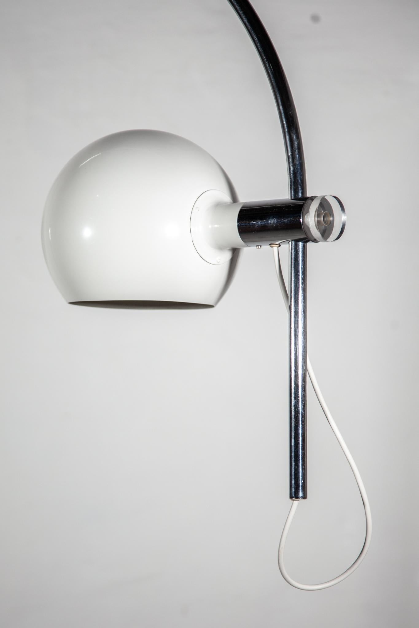 Metal Arc Floor Lamp Midcentury Modern designed by Cosack, Germany, 1972 For Sale