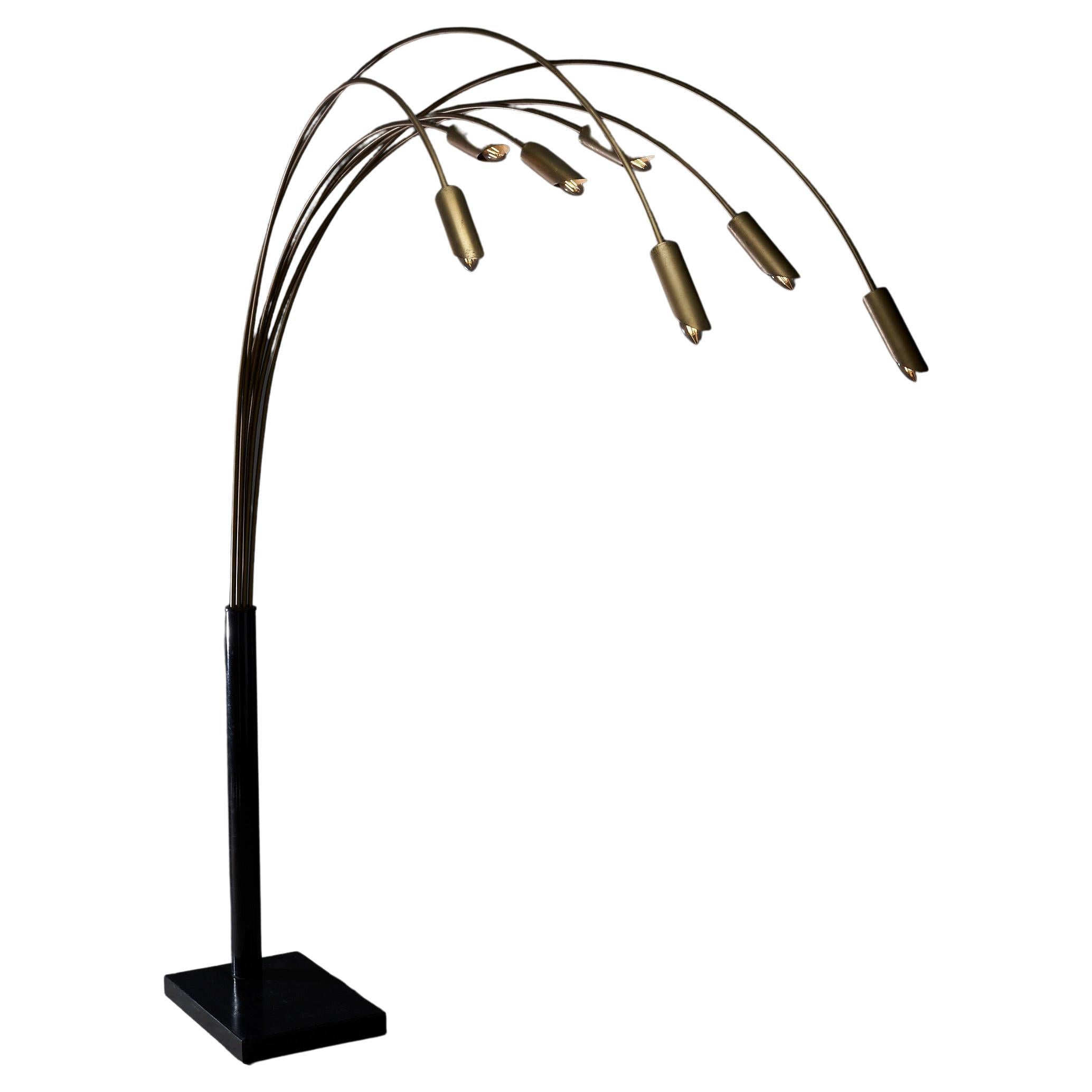 Arc Floor Lamp with 7 Arms For Sale