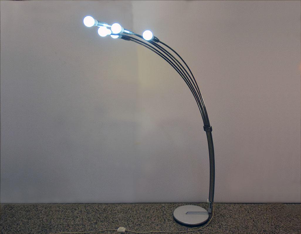 Arc lamp with 5 lights by Reggiani, 1970s For Sale 5