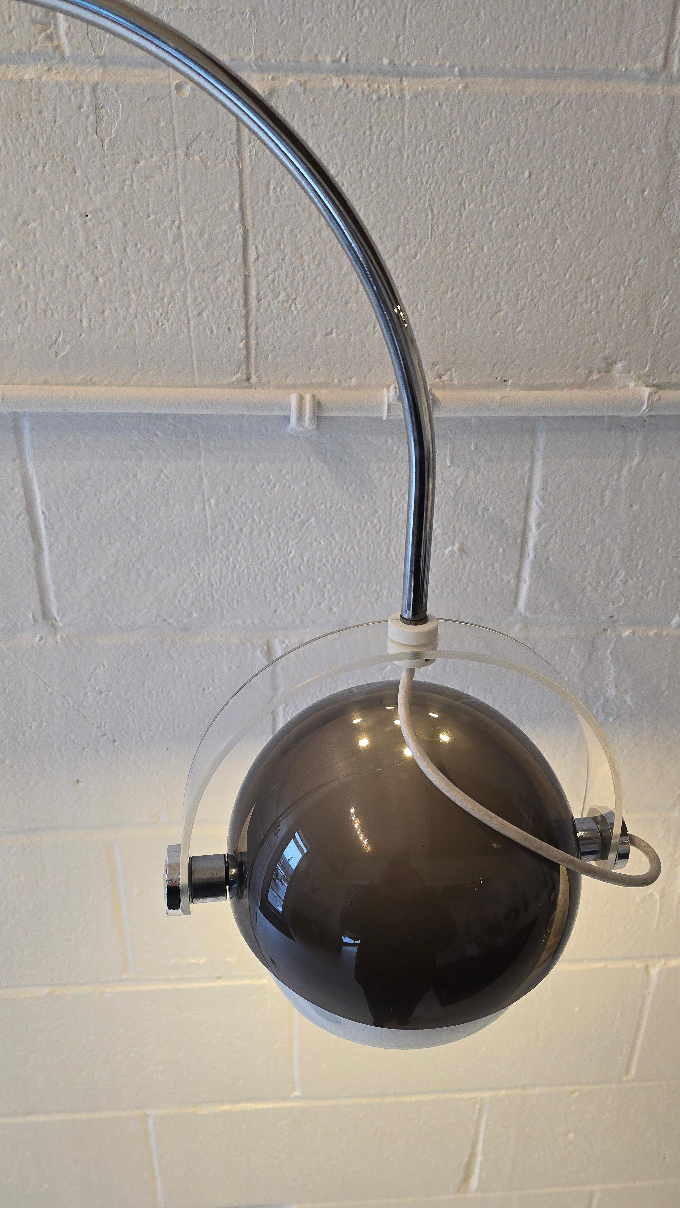 Arc Lucite Acrylic Chrome Floor Lamp 3