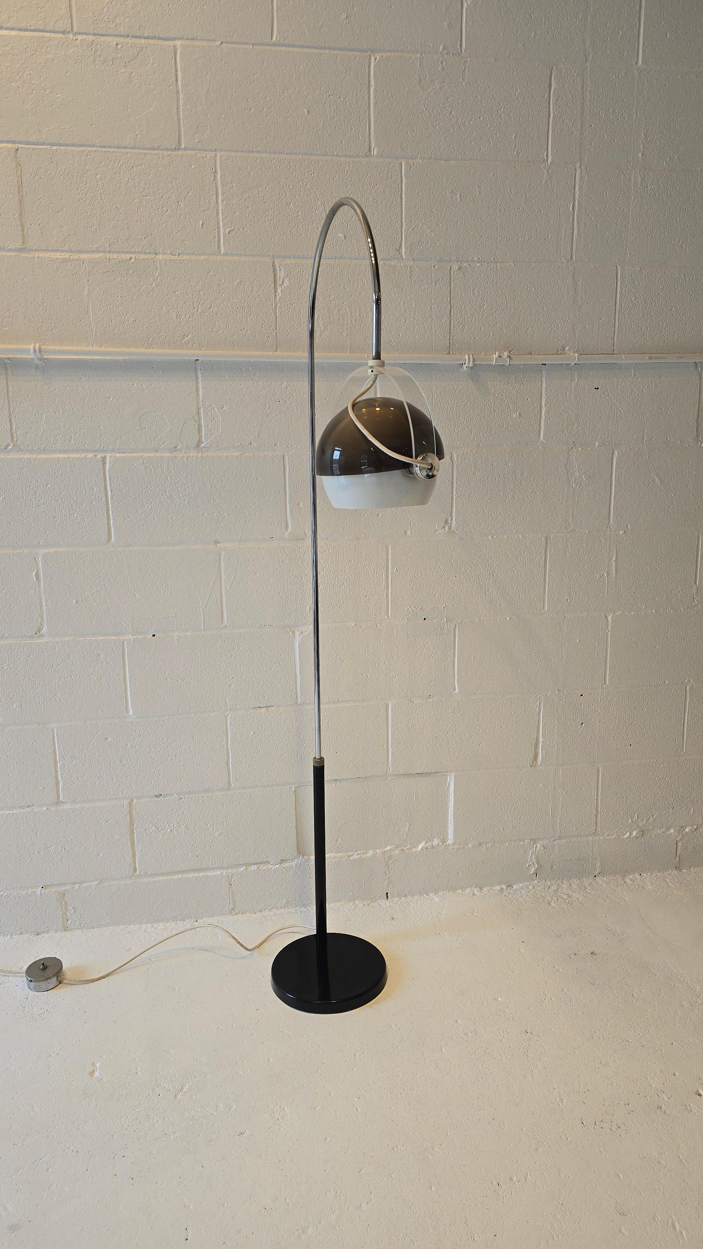 Arc Lucite Acrylic Chrome Floor Lamp 1
