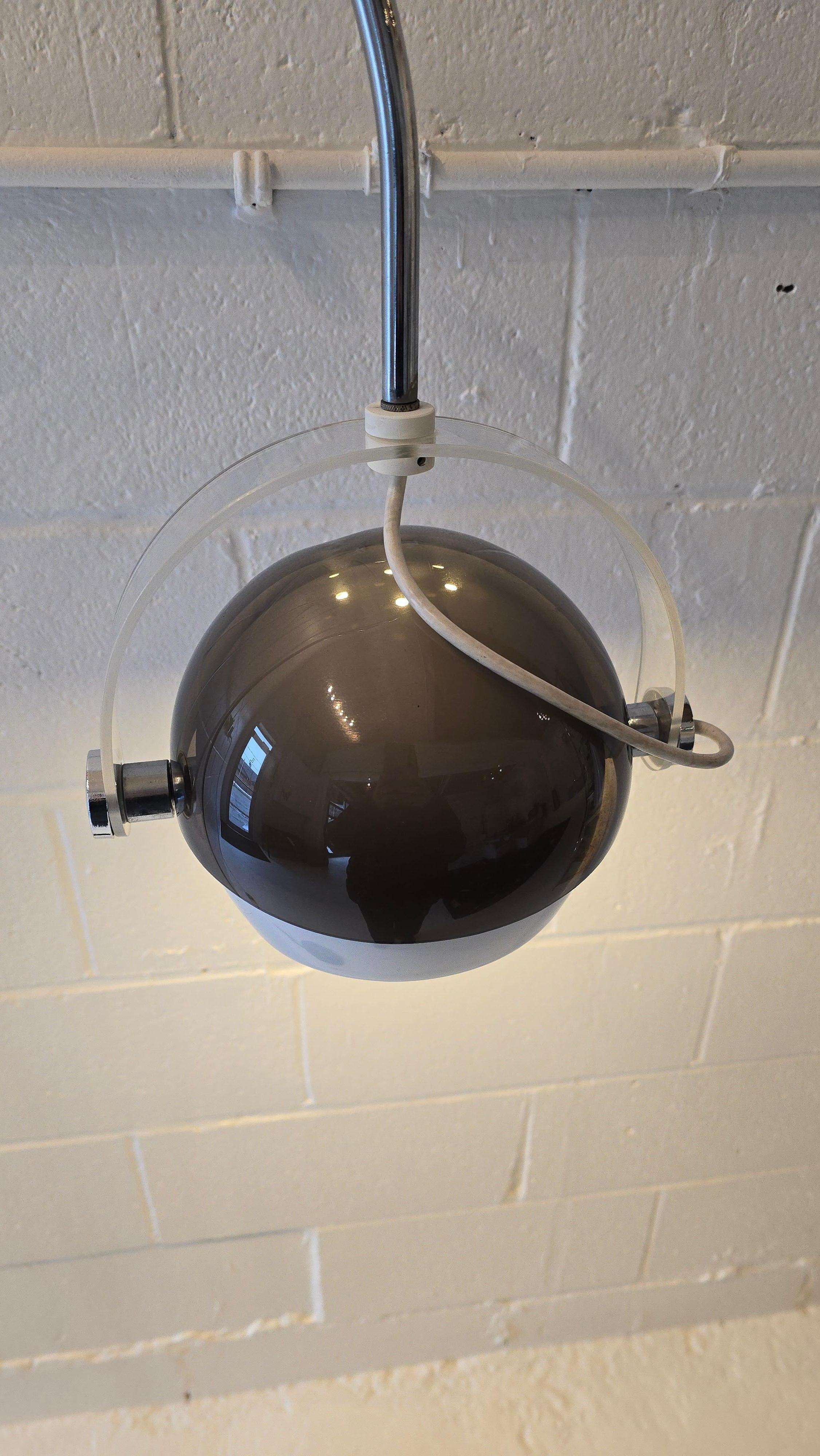 Arc Lucite Acrylic Chrome Floor Lamp 2