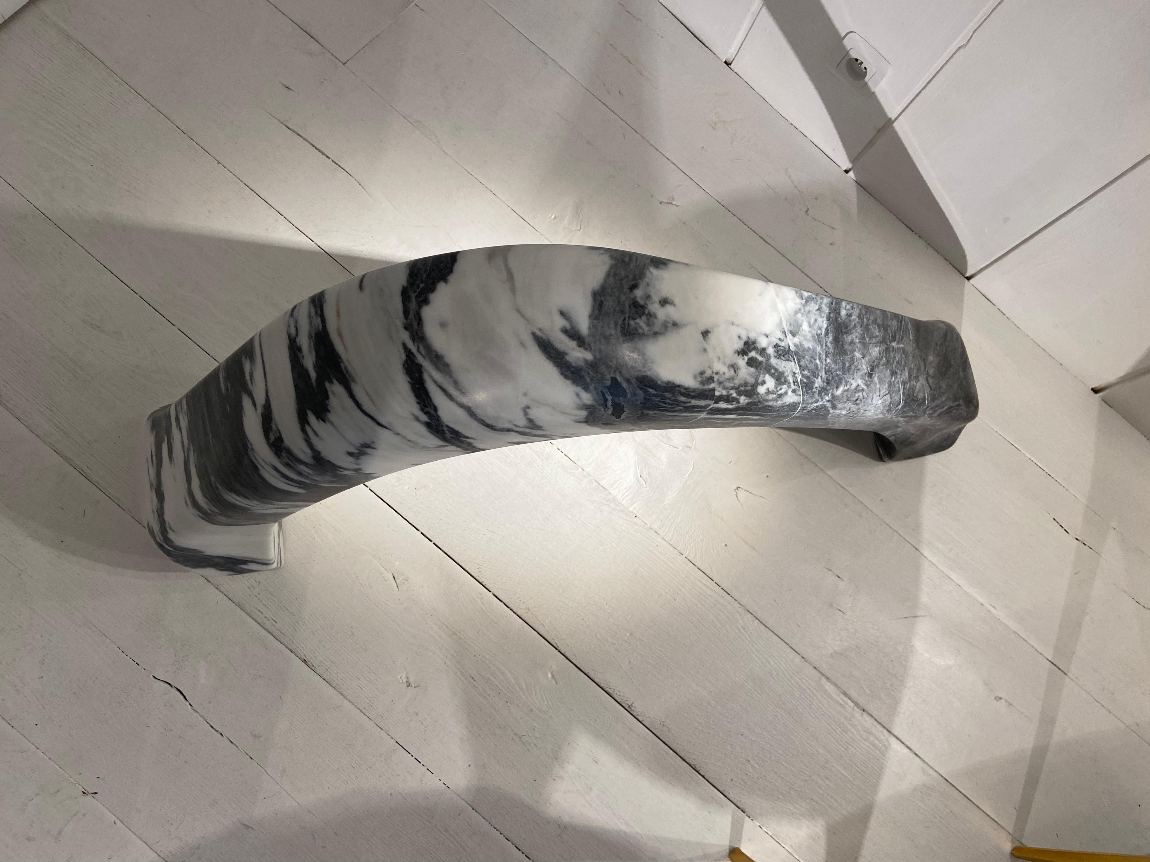 Arc Marble Sculpture by Jean-Frédéric Bourdier In Good Condition For Sale In Saint-Ouen, FR