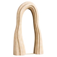 Arc Passage – Sculptural Arched Floor Mirror with Monolithic Sculpted Frame