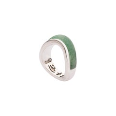 Arc Ring in Silver and Aventurine
