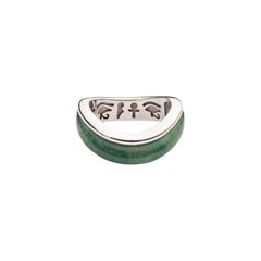 Arc Ring in Silver and Aventurine