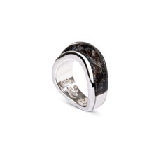 Arc Ring in Silver and Nummite