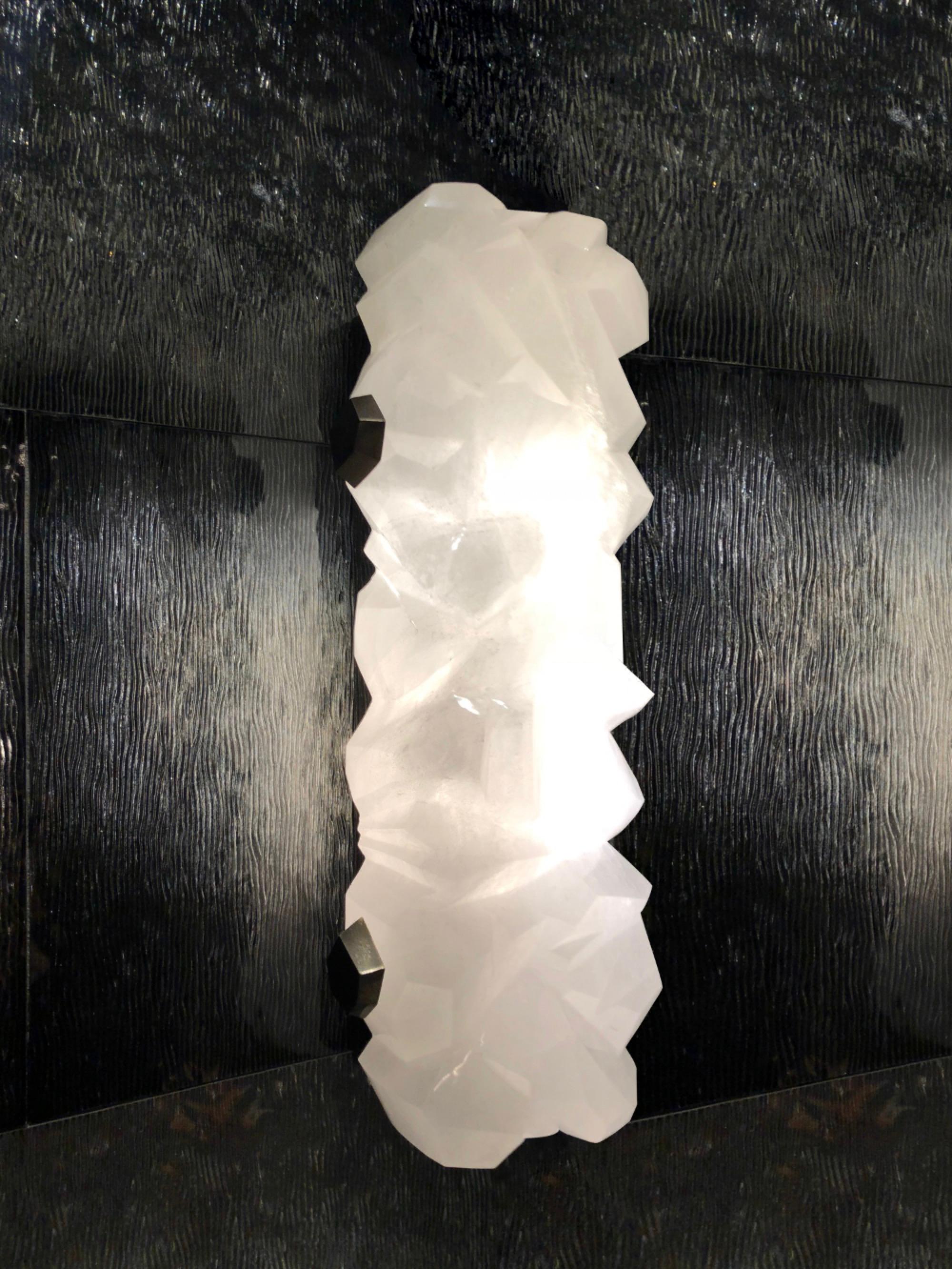 Arc Rock Crystal Sconces by Phoenix For Sale 1