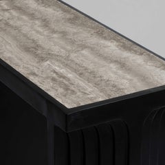 Arc Silver Konsole aus Naturstein und Faserbeton im Art Deco Stil