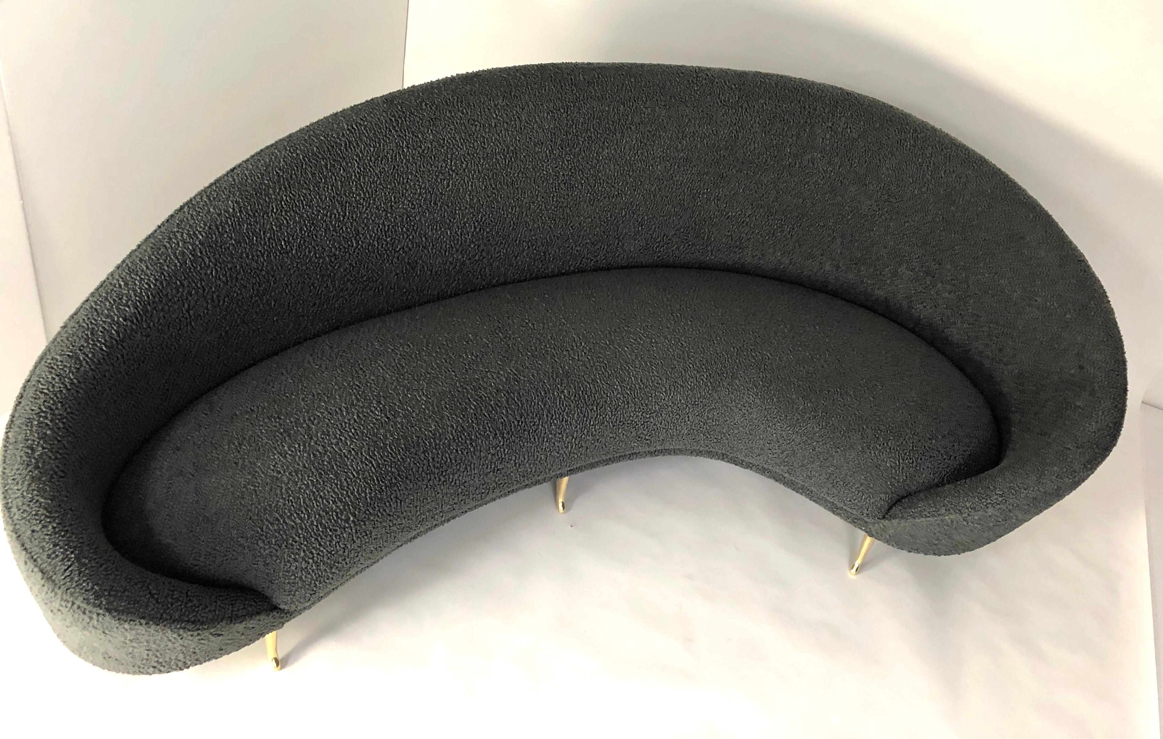 charcoal boucle sofa