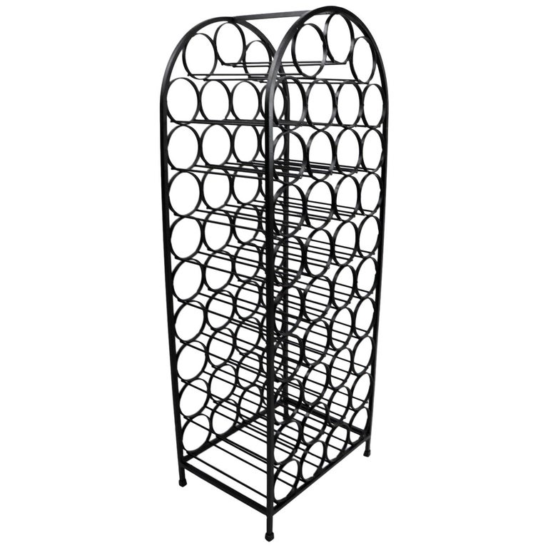 Arc Top Wrought Iron Wine Rack by Umanoff For Sale at 1stDibs