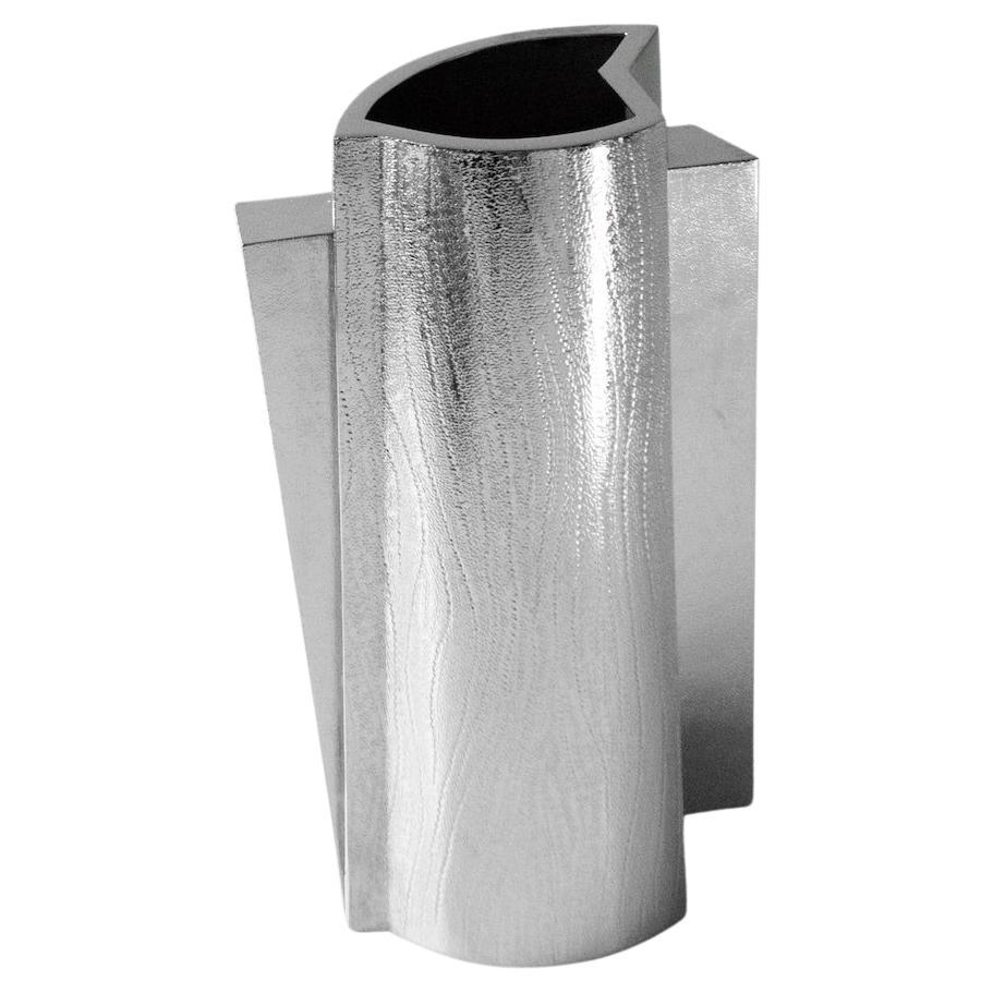 Arc Vase Silver-plated Modern 21st Century  For Sale